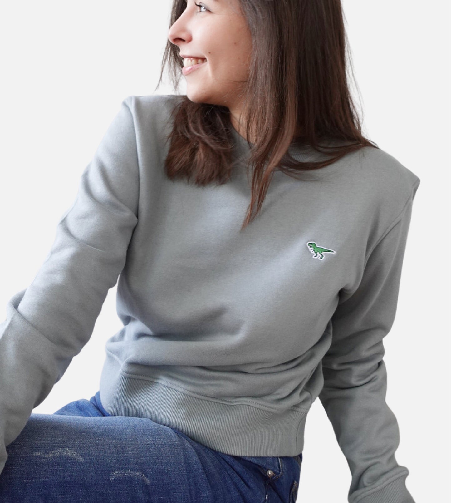 Sweatshirt T-Rex Gris - Femme