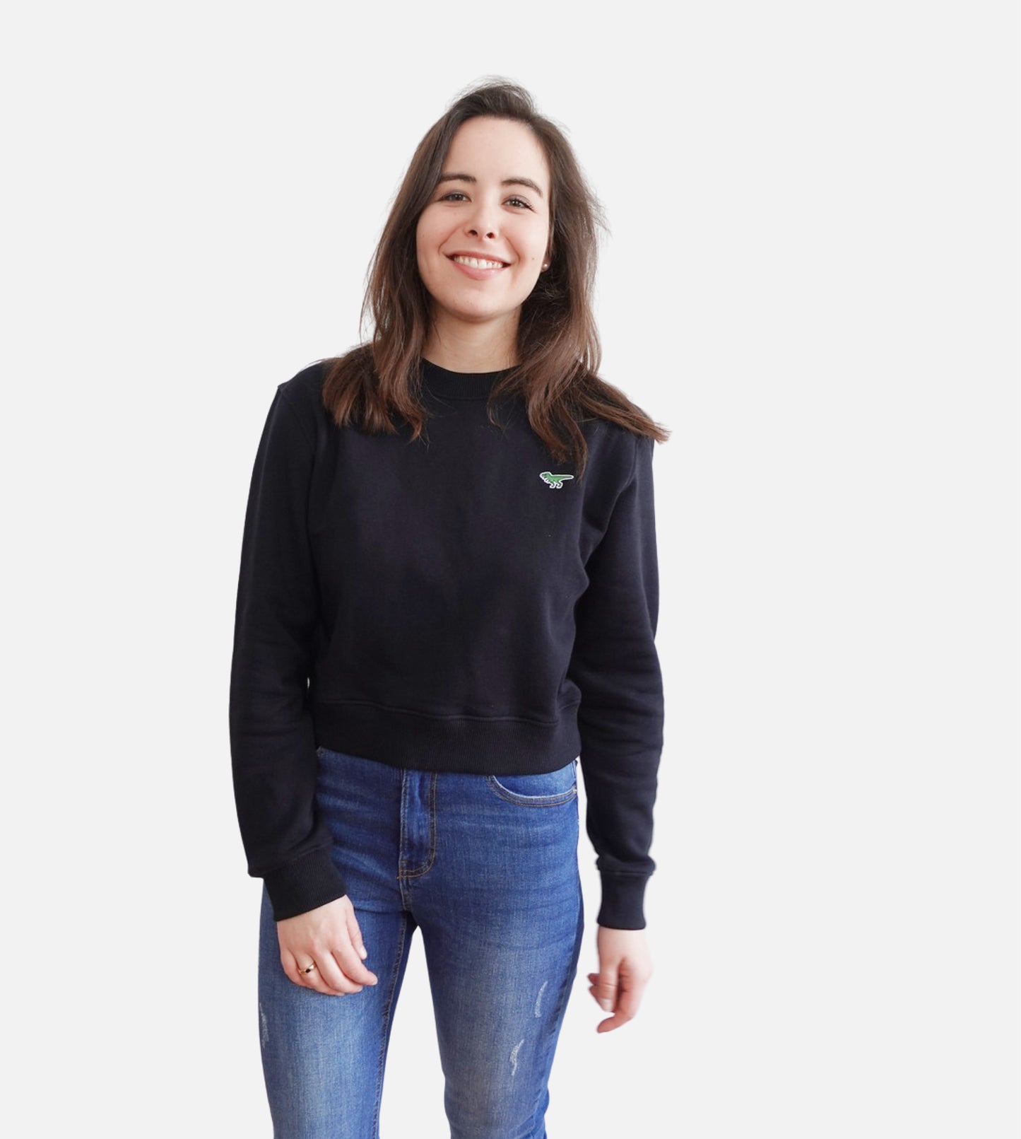 Sweatshirt T-Rex Noir - Femme