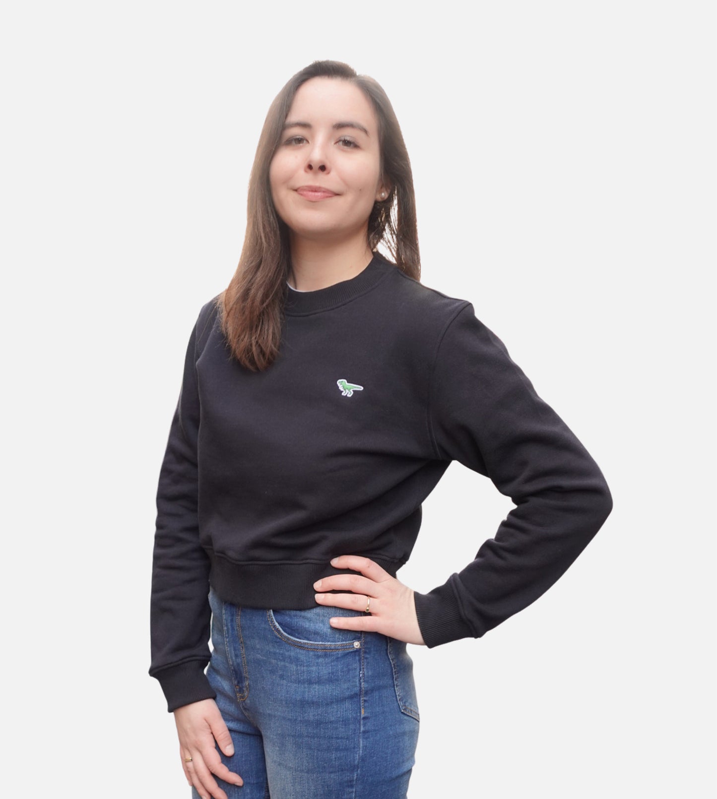 Sweatshirt T-Rex Noir - Femme