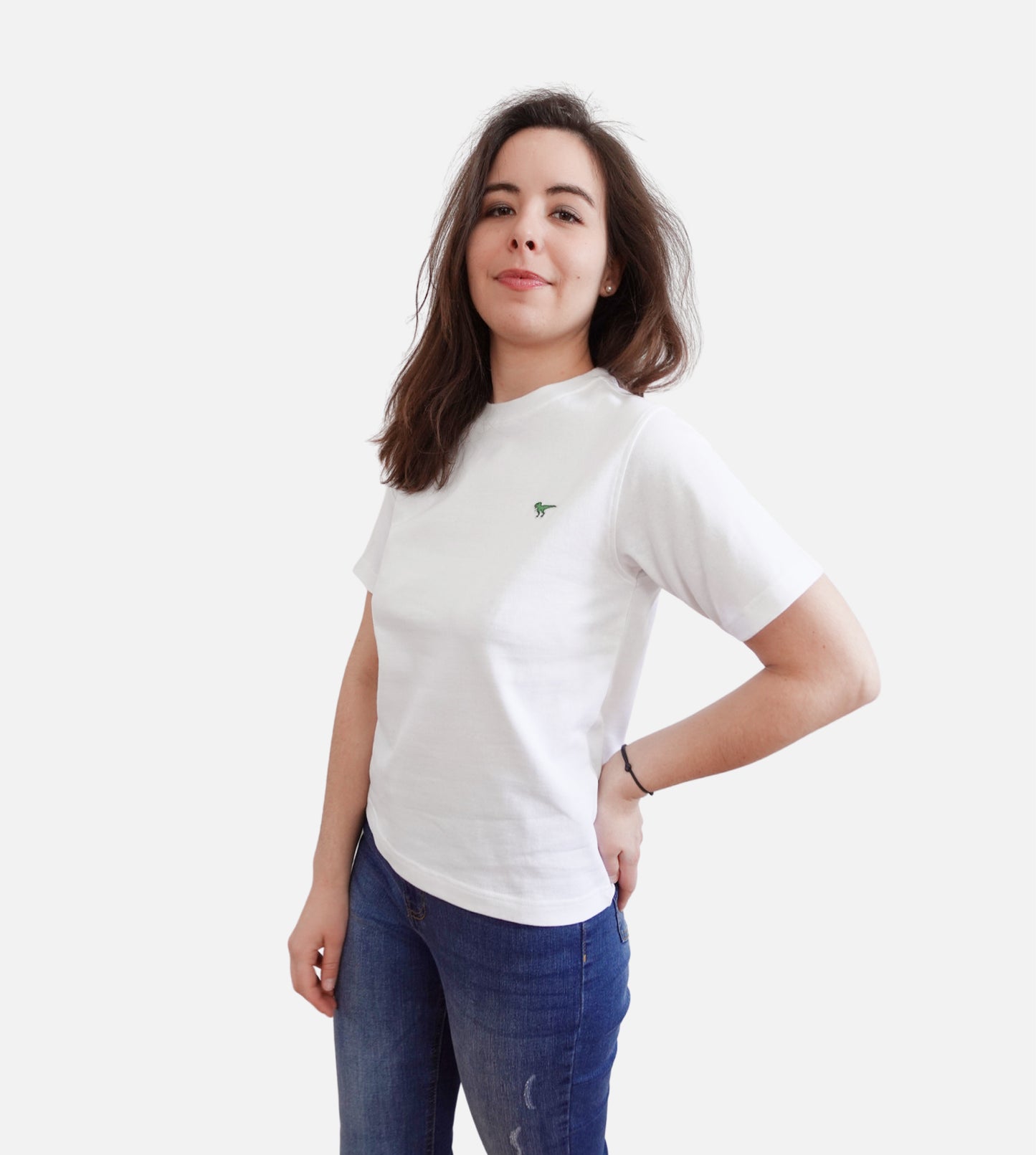 T-Shirt T-Rex Blanc - Femme