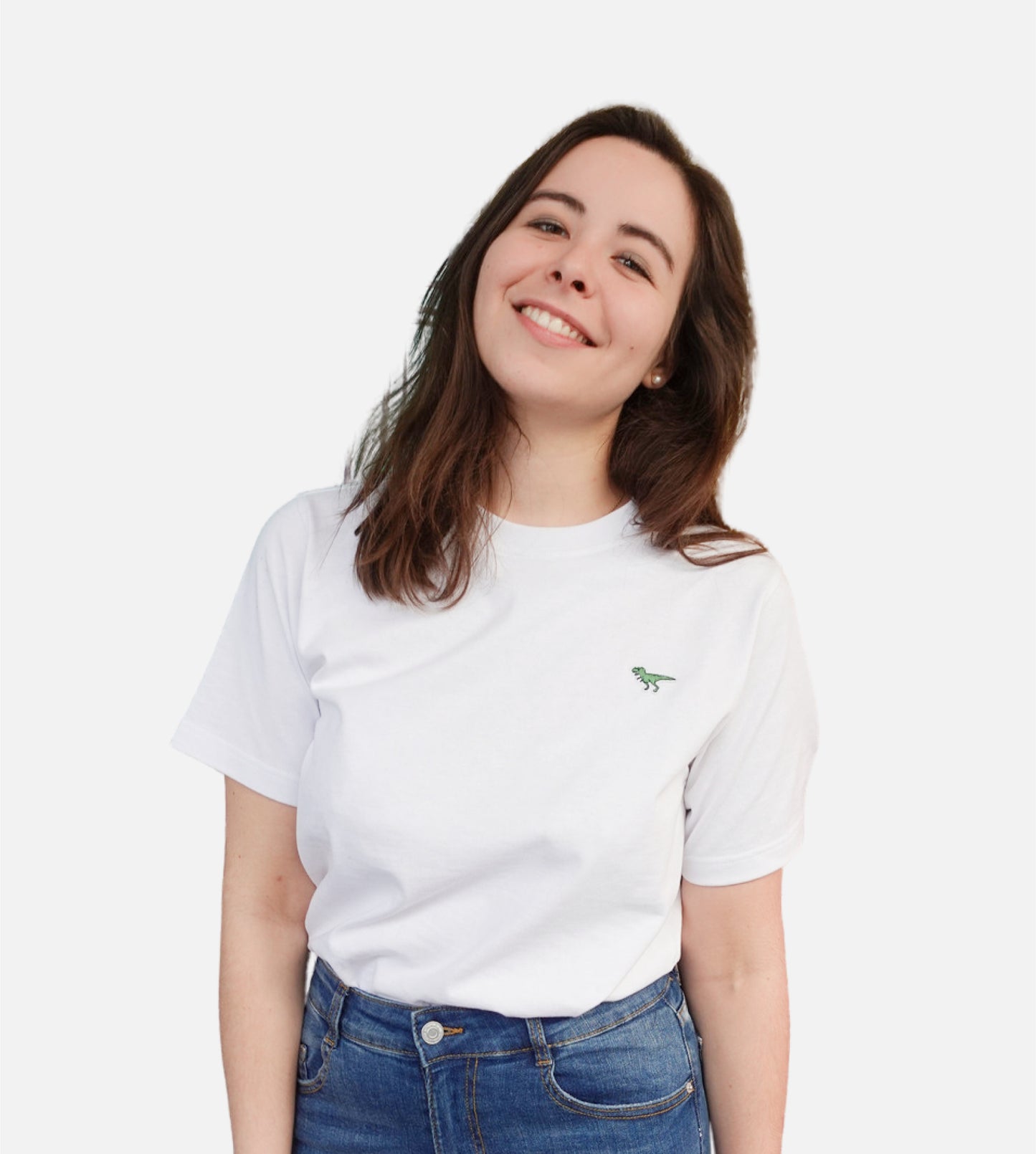T-Shirt T-Rex Blanc - Femme